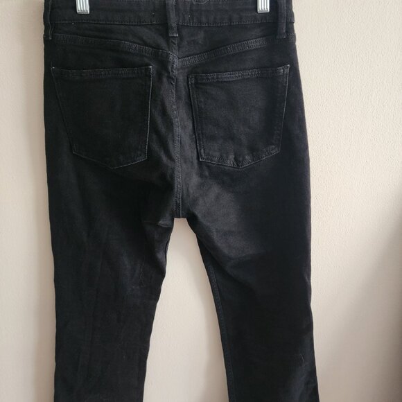 ZARA The Dreed High Rise Cropped Jeans in Stretch Denim Size 28 - Picture 2 of 3
